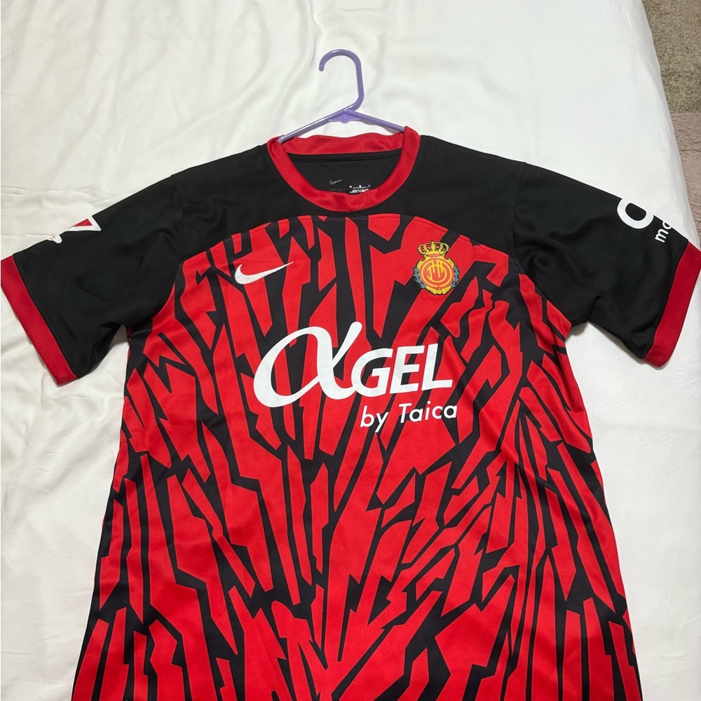 Nike Mallorca Black and Red Soccer Jersey